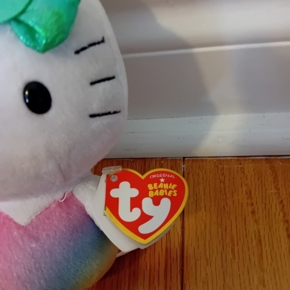 BNIB Ty Sanrio Hello Kitty Mermaid 6" Beanie Baby Plushie Stuffed Animal New - Picture 3 of 6